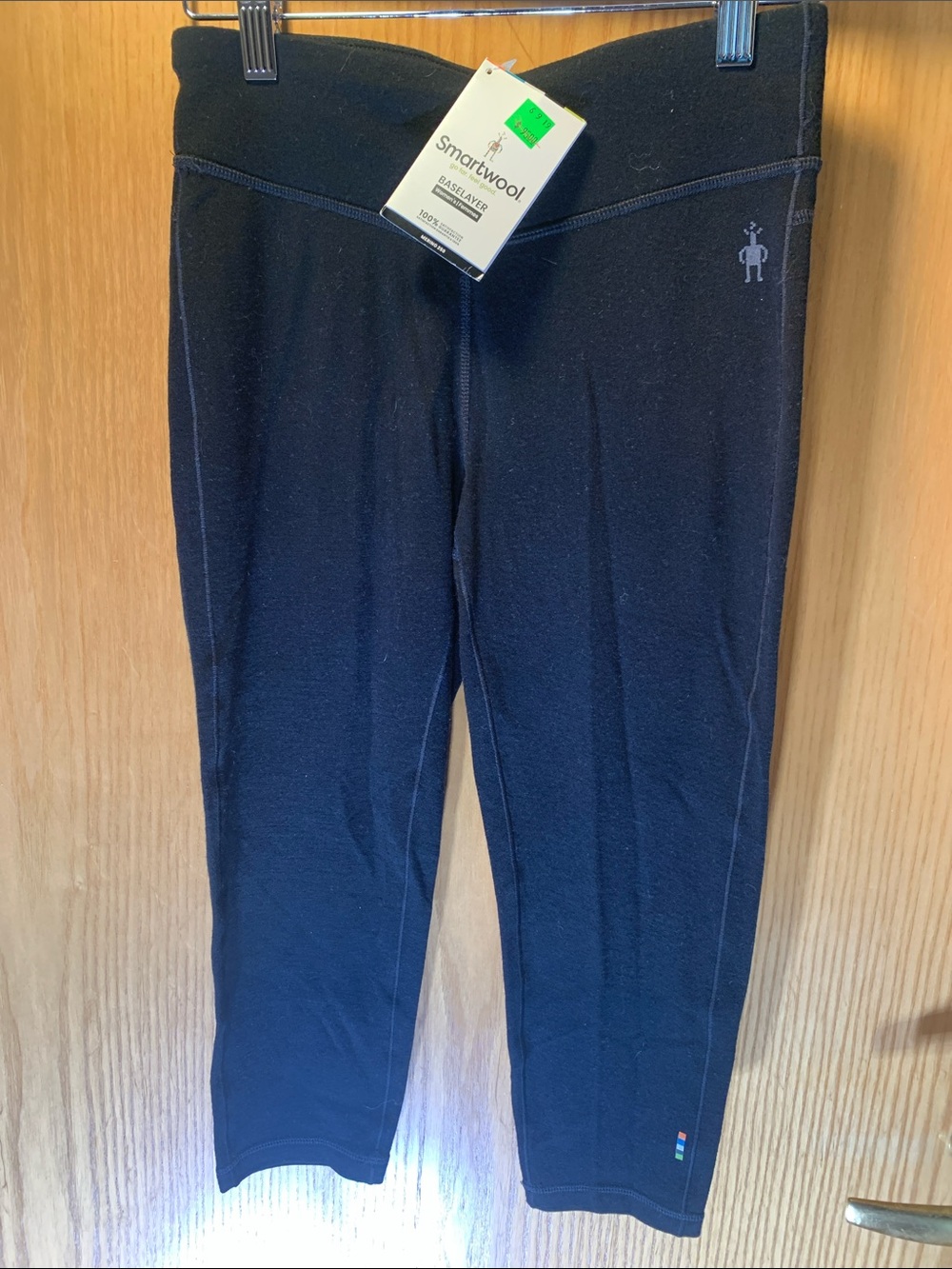 New! Smartwool Women’s Merino 250 Baselayer 3/4 Length- Black - Size XS